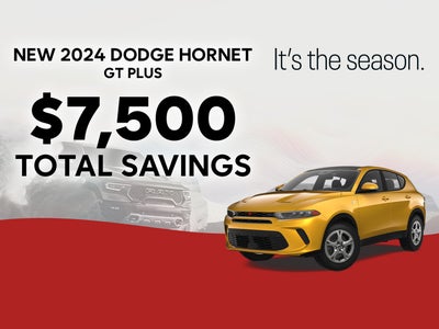2024 Dodge Hornet GT Plus
Up to $7,500 Off